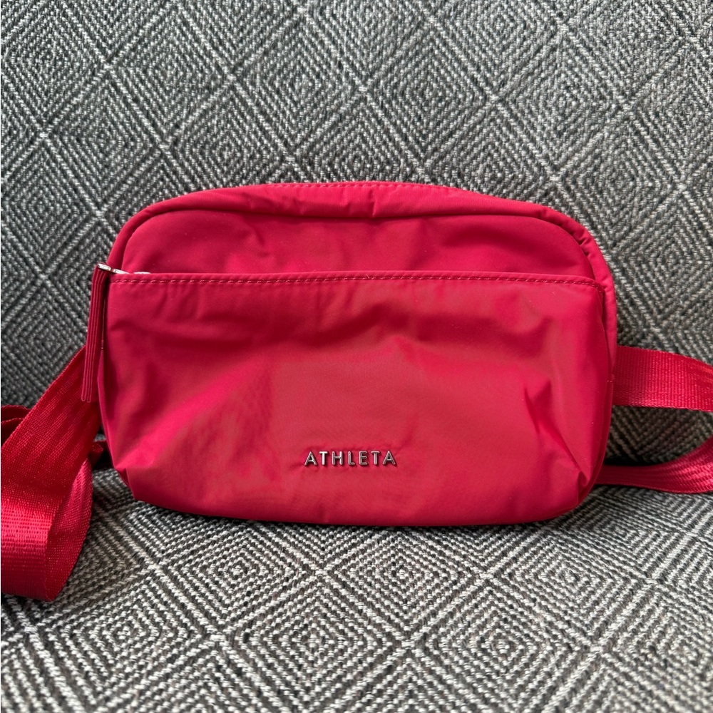 Athleta Red Crossbody Bag Sleek and Sporty